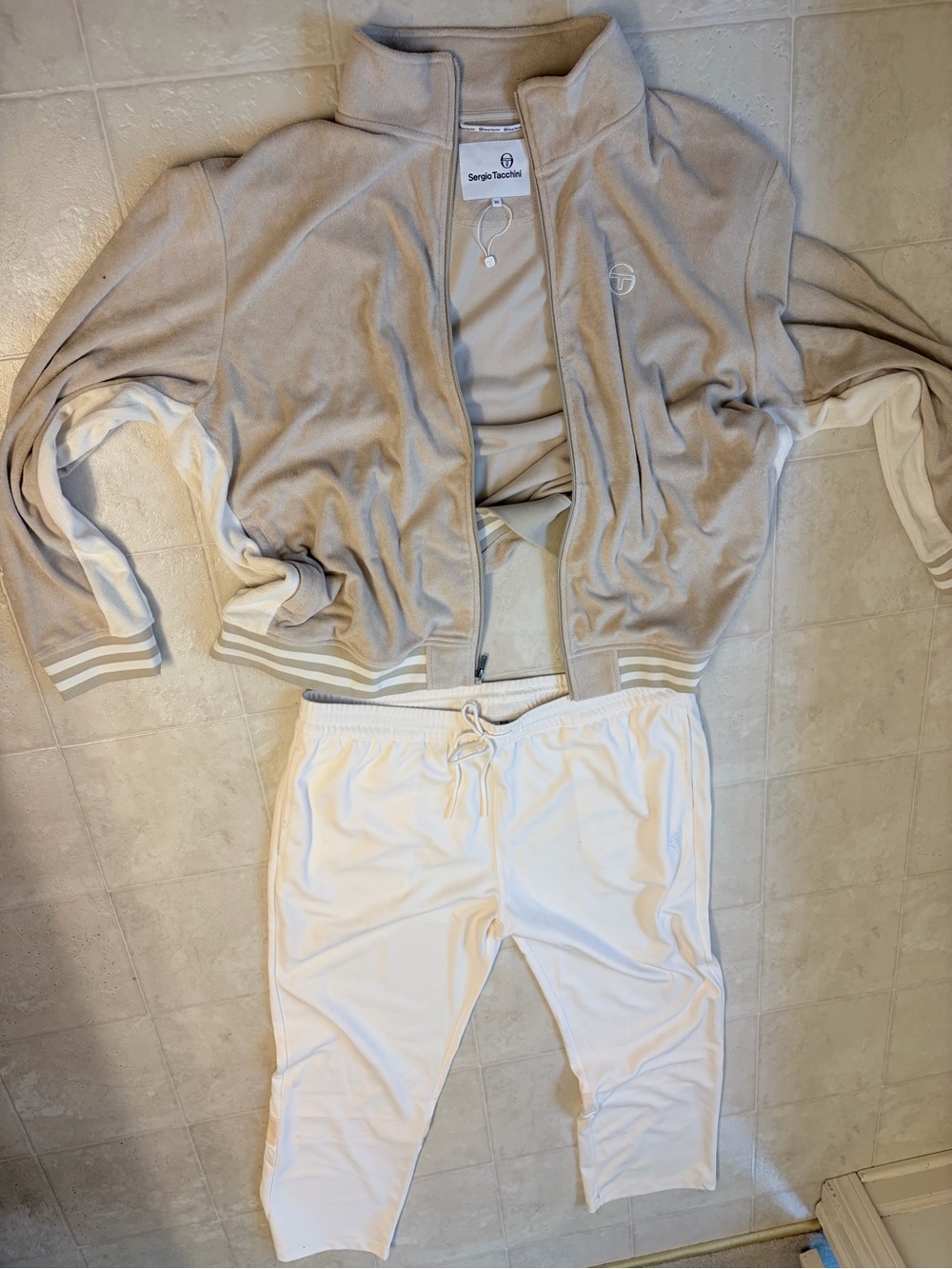 Sergio Tacchini Sand Beige Full-Zip Track Jacket